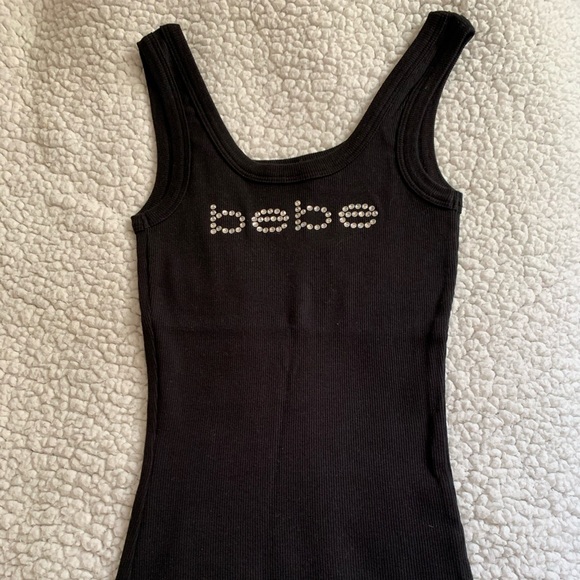 Bebe Tops Bebe Black Tank Top Poshmark